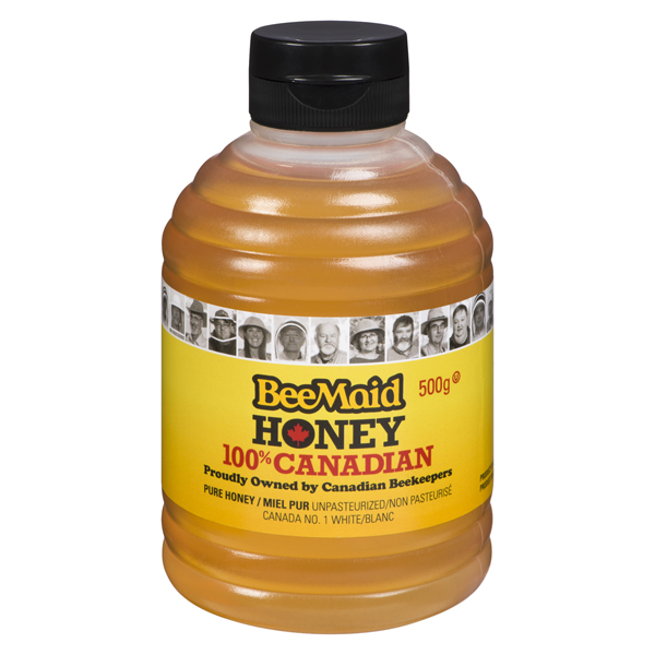 BEEMAID 100% CANADIAN UNPASTURIZED WHITE HONEY