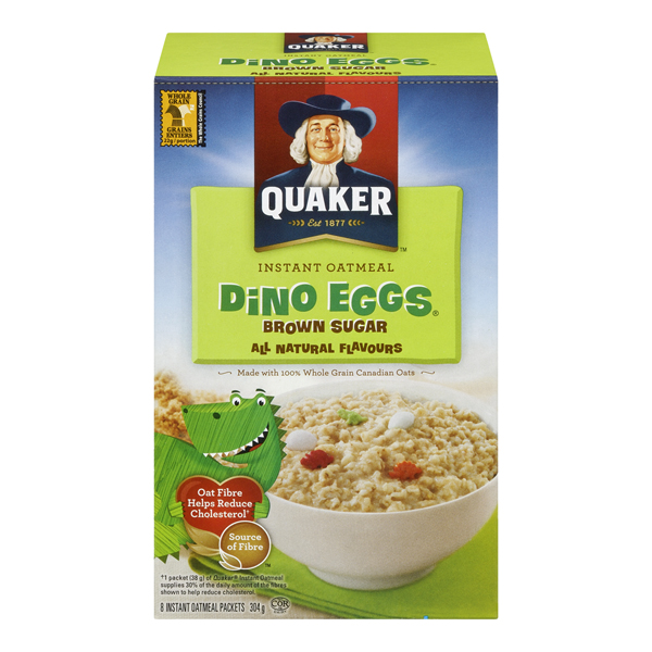 QUAKER INSTANT OATMEAL DINO EGGS BROWN SUGAR
