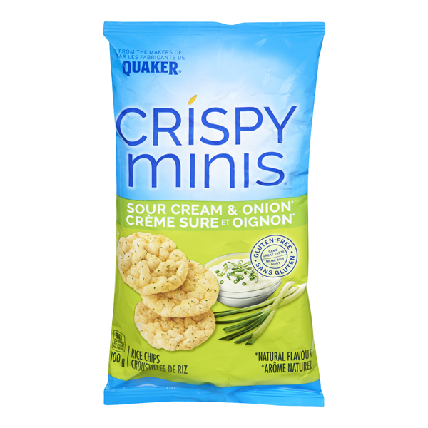 QUAKER CRISPY MINIS SOUR CREAM ONION RICE CHIPS