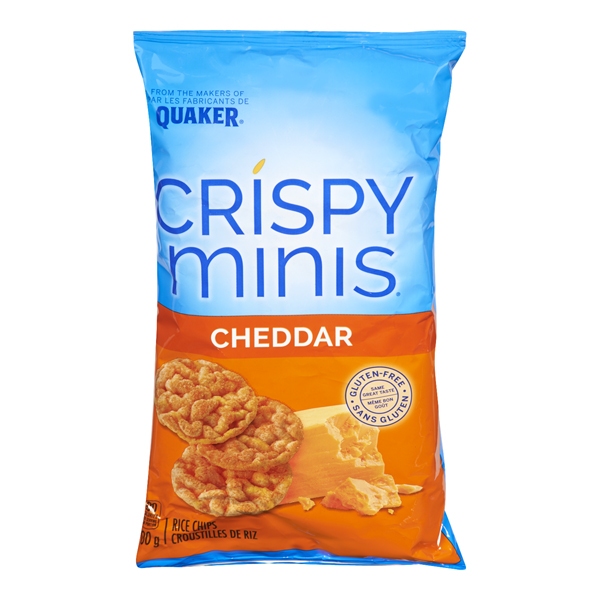 QUAKER CRISPY MINIS CHEDDAR RICE CHIPS