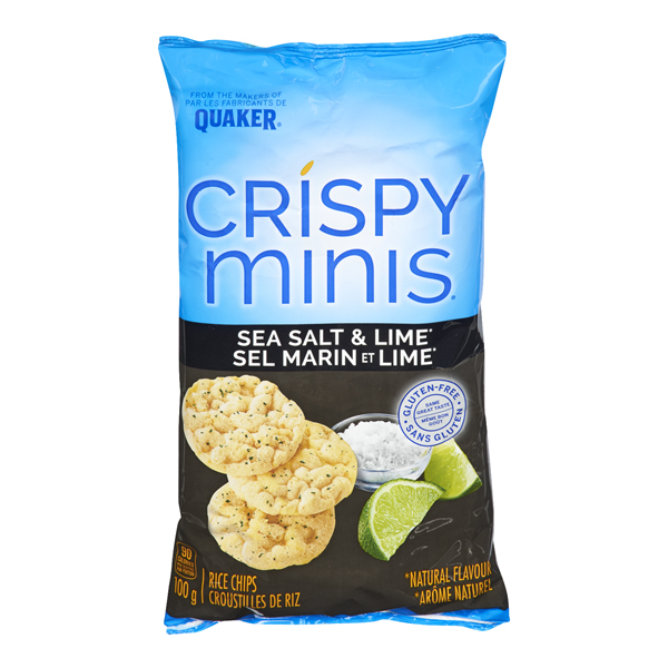 QUAKER CRISPY MINIS SEA SALT LIME RICE CHIPS