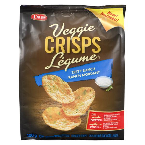 DARE VEGGIE CRISPS ZESTY RANCH