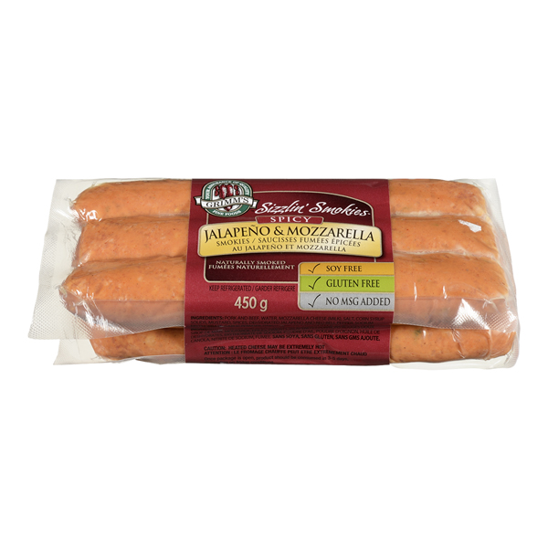 GRIMM'S SIZZLIN' SMOKIES SPICY JALAPENO & MOZZARELLA