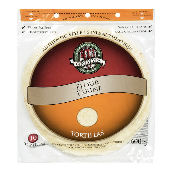 GRIMM'S FLOUR TORTILLA 10"