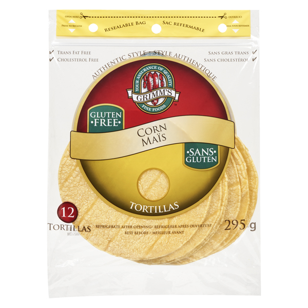 GRIMM'S CORN TORTILLAS 6"