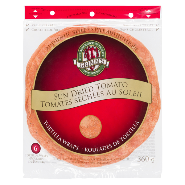 GRIMM'S TOMATO WRAPS 10"