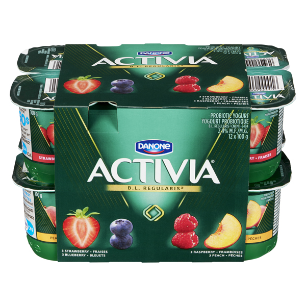 DANONE ACTIVIA RASPBERRY/BLUEBERRY STRAWBERRY PEACH
