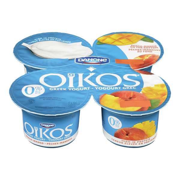 DANONE OIKOS GREEK YOGURT PEACH MANGO