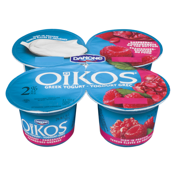 DANONE OIKOS GREEK YOGURT RASPBERRY POMEGRANATE