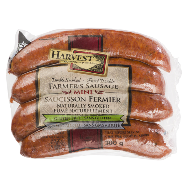 HARVEST DOUBLE SMOKED MINI FARMERS SAUSAGE