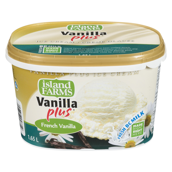 ISLAND FARMS VANILLA PLUS ICE CREAM FRENCH VANILLA