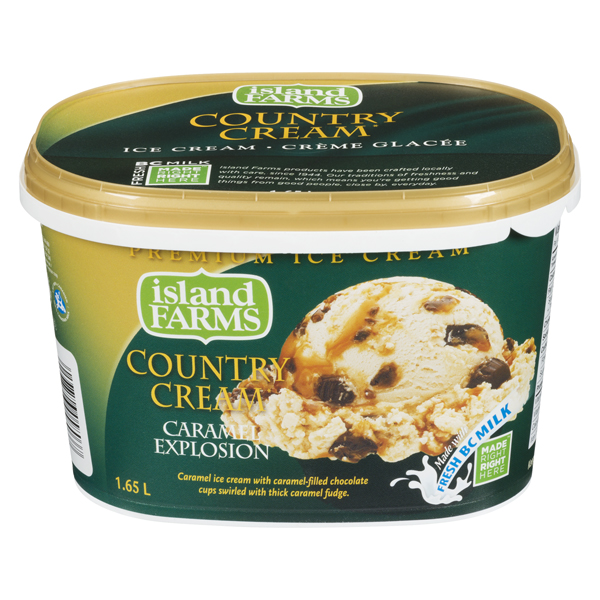 ISLAND FARMS COUNTRY CREAM CARAMEL EXPLOSION ICE CREAM