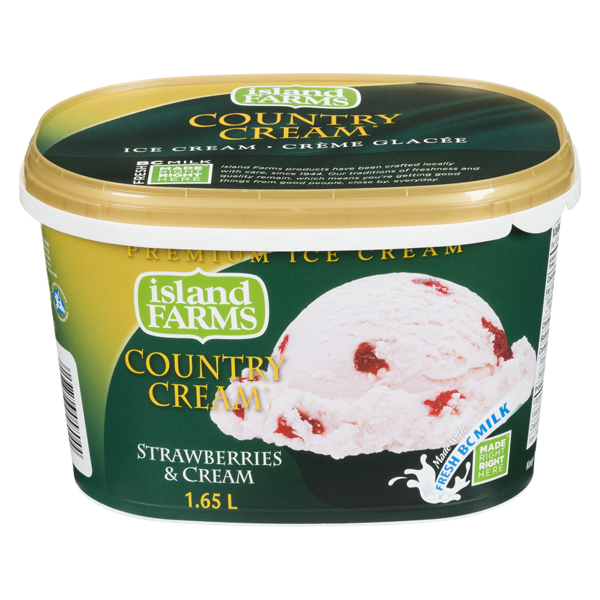 ISLAND FARMS COUNTRY CREAM STRAWBERRIES & CREAM ICE CREAM