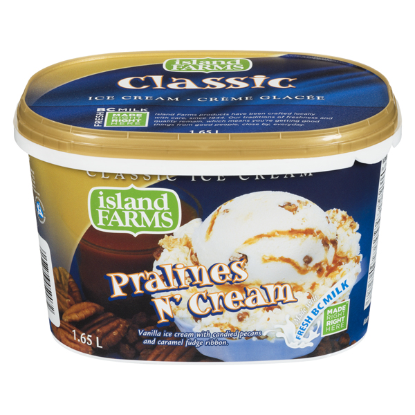 ISLAND FARMS CLASSIC ICE CREAM PRALINES N CREAM