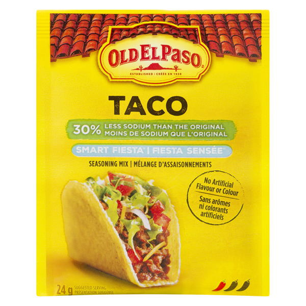 OLD EL PASO SMART FIESTA 30% LESS SODIUM TACO SEASONING