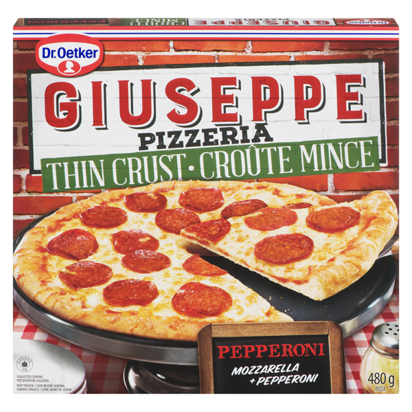 DR OETKER GIUSEPPE PIZZERIA THIN CRUST PEPPERONI PIZZA