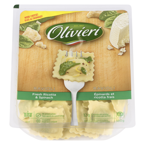 OLIVIERI RAVIOLI FRESH RICOTTA & SPINACH