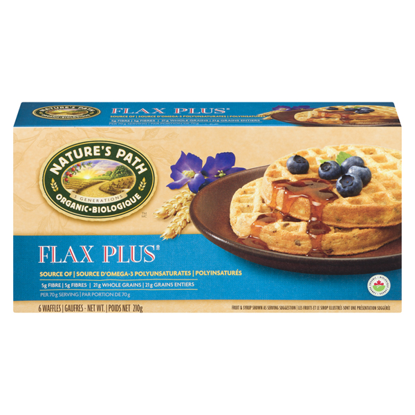 NATURES PATH ORGANIC WAFFLES FLAX PLUS 6PK