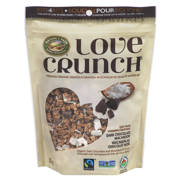 NATURES PATH LOVE CRUNCH ORGANIC DARK CHOCOLATE MACAROON