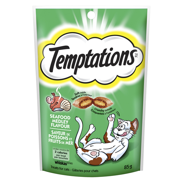 WHISKAS TEMPTATIONS SEAFOOD CAT TREATS