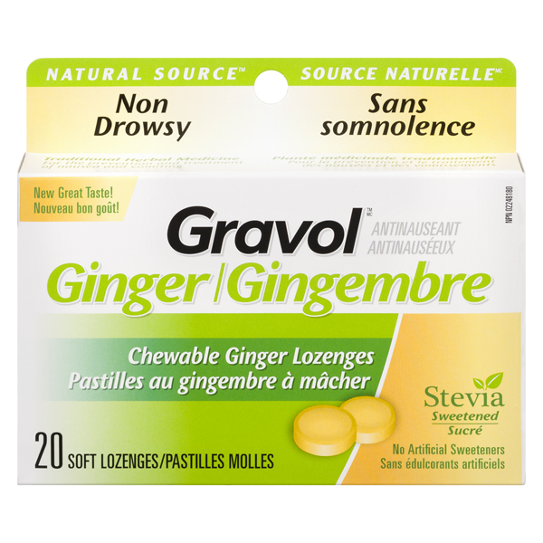 GRAVOL ORGANIC GINGER SOFT CHEWABLE LOZENGES