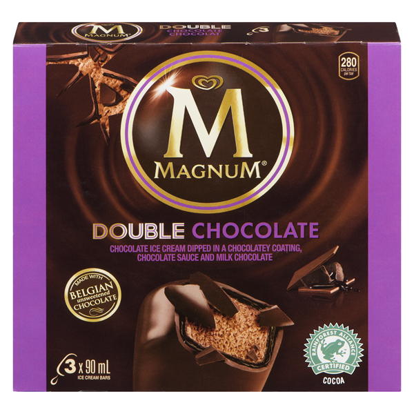 MAGNUM DOUBLE CHOCOLATE ICE CREAM DIPPED IN CHOCOLATE