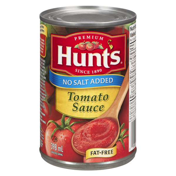 HUNTS TOMATO SAUCE NO SALT ADDED