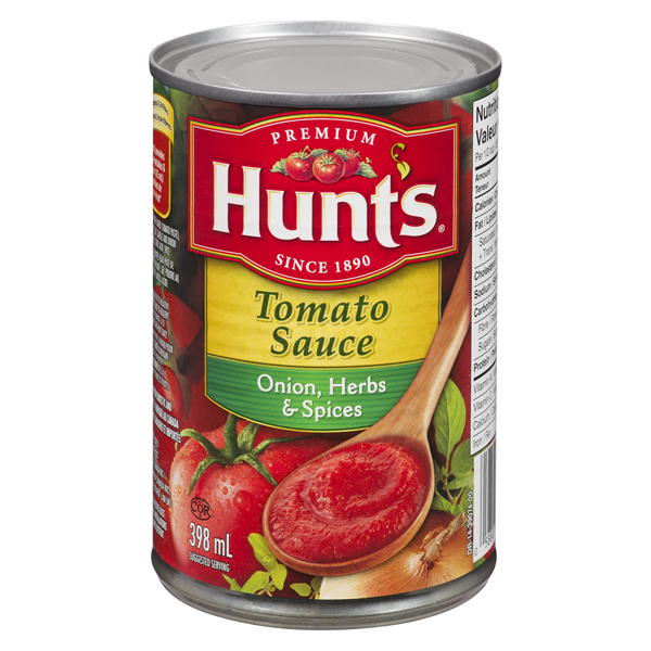 HUNTS TOMATO SAUCE ONION HERBS & SPICES