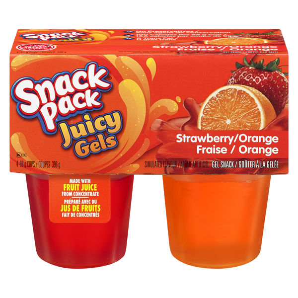 SNACK PACK JUICY GELS STRAWBERRY ORANGE
