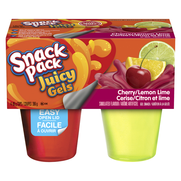 SNACK PACK JUICY GELS CHERRY LEMON LIME