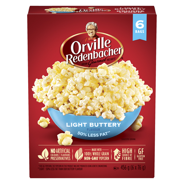 ORVILLE REDENBACHER LIGHT BUTTERY POP UP BOWL POPCORN
