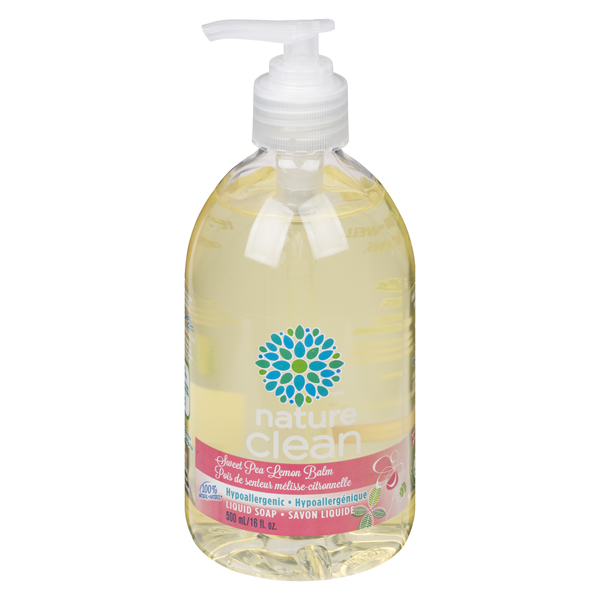 NATURE CLEAN LIQUID HAND SOAP SWEET PEA LEMON BALM