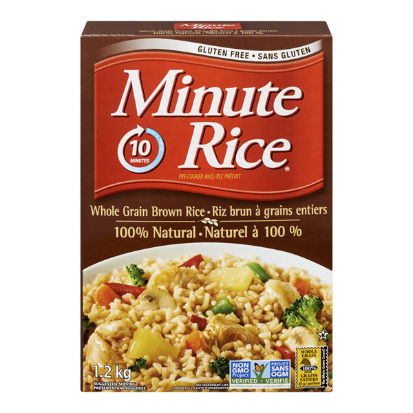 MINUTE RICE WHOLE GRAIN BROWN RICE