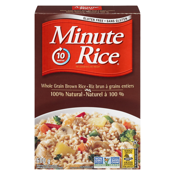 MINUTE RICE WHOLE GRAIN BROWN RICE