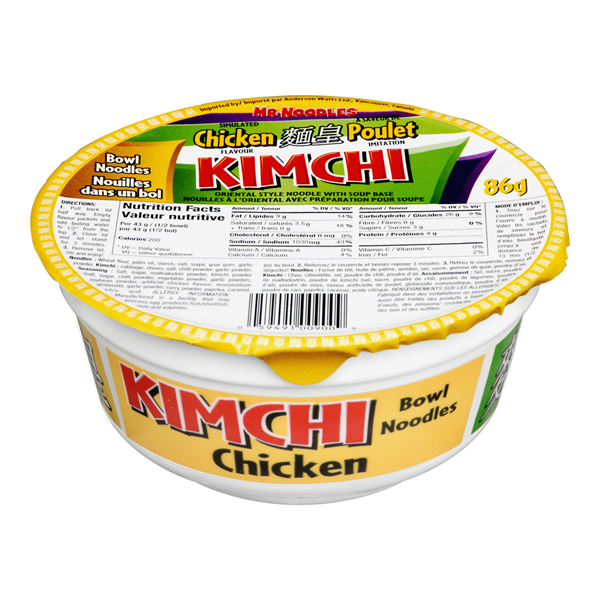 MR NOODLES KIMCHI NOODLE BOWL CHICKEN