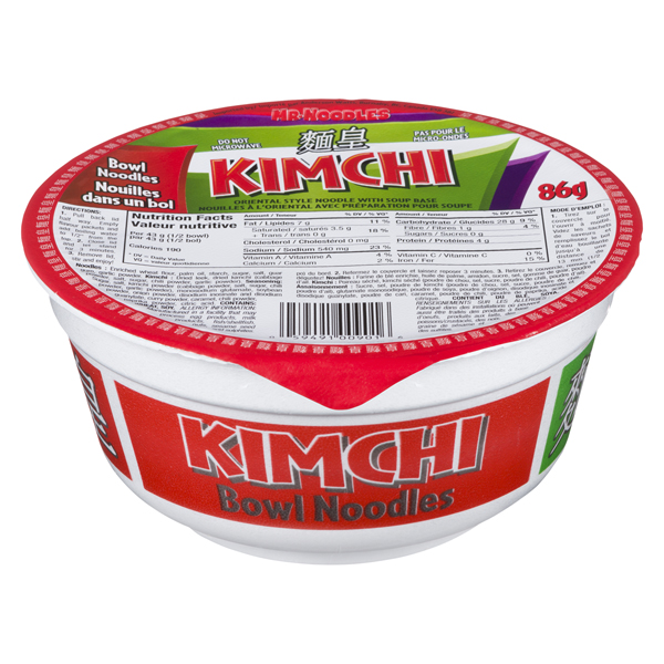MR NOODLES KIMCHI NOODLE BOWL ORIENTAL