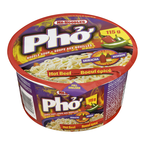MR NOODLES PHO HOT BEEF NOODLE SOUP BOWL