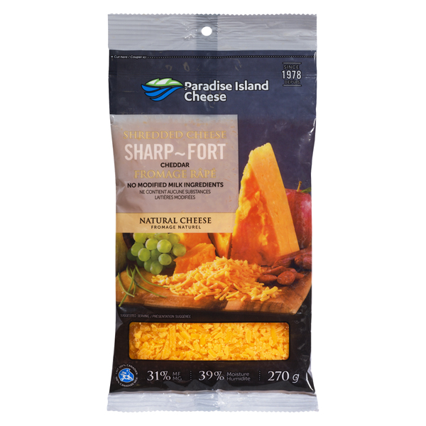 PARADISE ISLAND SHREDDED CHEESE SHARP