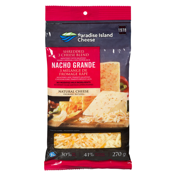 PARADISE ISLAND SHREDDED 3 CHEESE BLEND