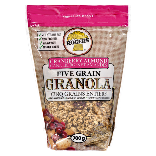 ROGERS FIVE GRAIN GRANOLA CRANBERRY ALMOND