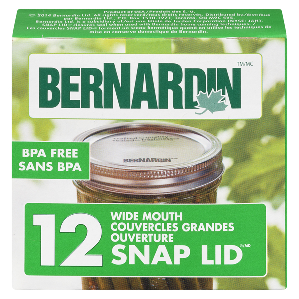 BERNARDIN WIDE MOUTH SILVER SNAP LID