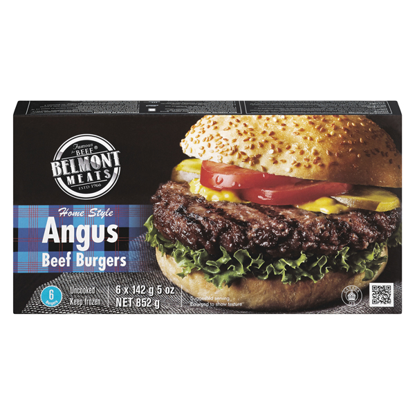 BELMONT MEATS HOME STYLE ANGUS BEEF BURGERS