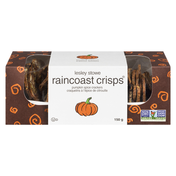 LESLEY STOWES RAINCOAST CRISPS PUMPKIN SPICE CRACKER
