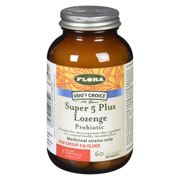 FLORA UDOS CHOICE SUPER 5 PLUS PROBIOTIC LOZENGE