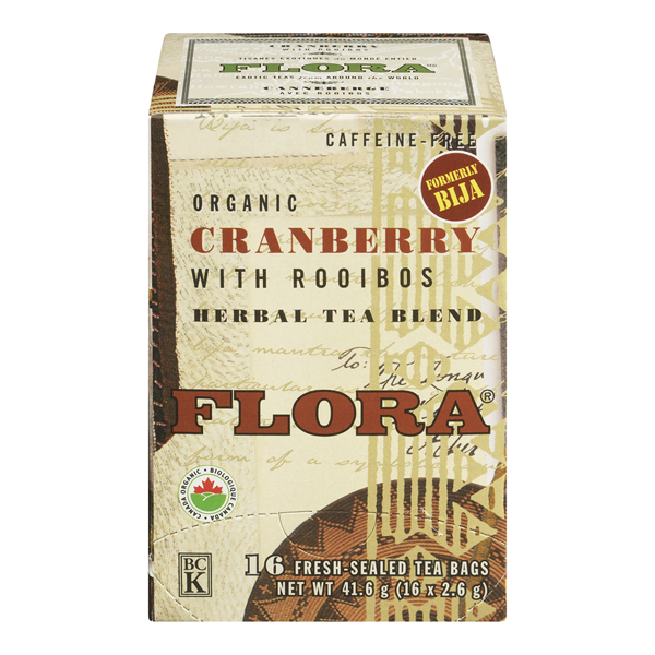 FLORA ORGANIC CRANBERRY WITH ROOIBOS HERBAL TEA BLEND