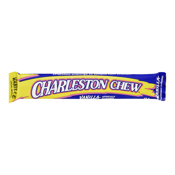 CHARLESTON VANILLA CHEWY  NOUGAT WITH CHOCOLATEY