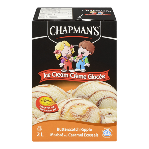 CHAPMANS CREAMERY ICE CREAM BUTTERSCOTCH RIPPLE