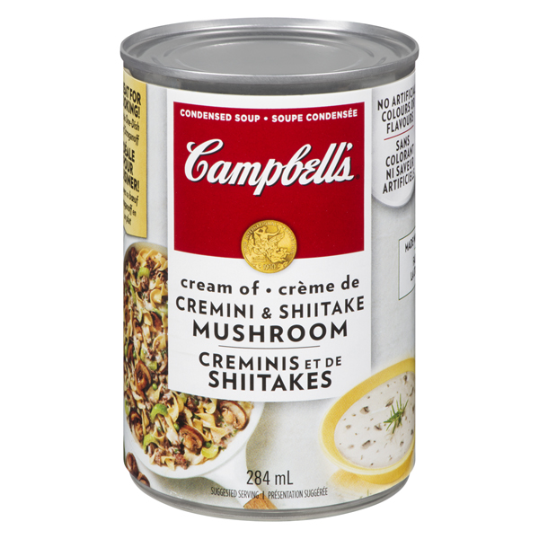 CAMPBELLS CREAM OF CREMINI & SHIITAKE MUSHROOM SOUP