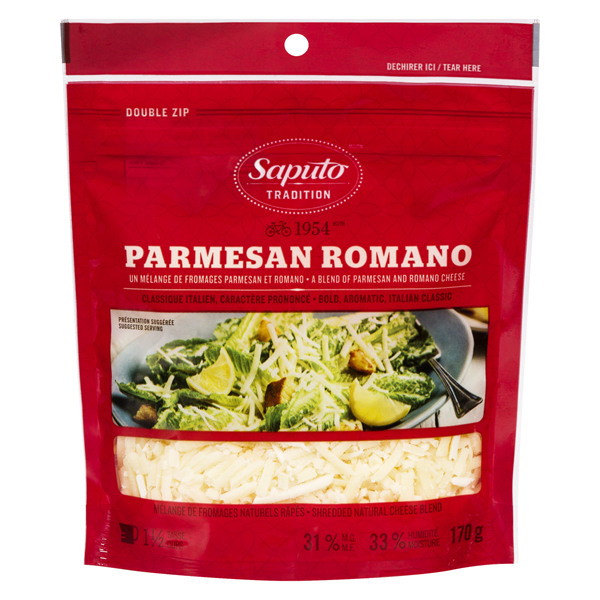SAPUTO PARMESAN ROMANO SHREDDED CHEESE