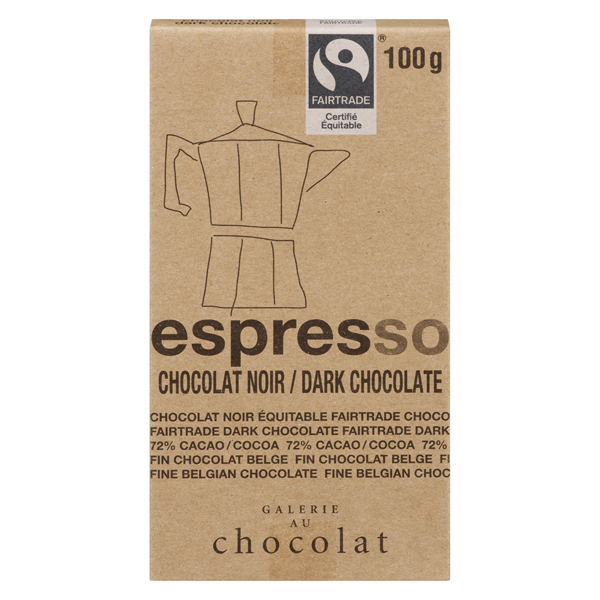 GALERIE AU CHOCOLAT ORGANIC DARK CHOCOLATE ESPRESSO